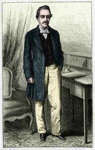 Paul du Chaillu (1837-1903), fransk opdagelsesrejsende i Ækvatorialafrika. af Unknown artist