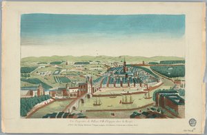 Peep-show, perspektivisk udsigt over Bilbao, Spaniens by i Biscayen af Unknown artist