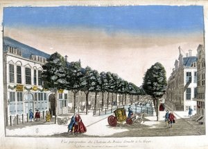 Perspektiv udsigt over Haag: kanalerne og slottet Prince Gracht - Optisk af Unknown artist