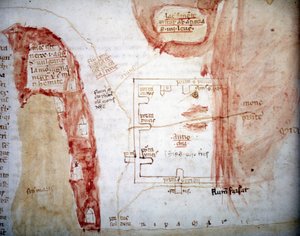 Plan for Antiochia (Antakya), by i Tyrkiet - i "" Pilgrimsrejse til det hellige land"" af Unknown artist