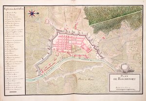 Plan over Rochefort af Unknown artist