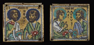 Plaque Pair: Simon og Thaddaeus og Thomas og Matthew af Unknown artist