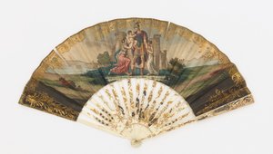 Plisseret ventilator af Unknown artist