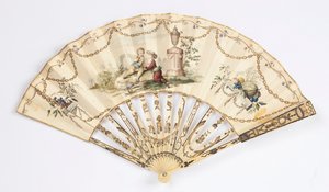 Plisseret ventilator af Unknown artist
