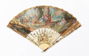 Plisseret ventilator af Unknown artist