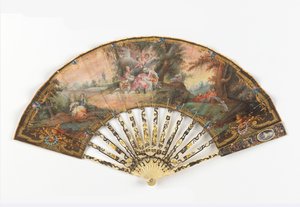 Plisseret ventilator af Unknown artist