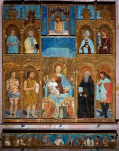 Polyptykon af Jomfru Maria af Unknown artist