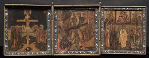 Bærbart triptykon ikon af Unknown artist