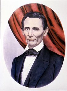 Portræt af den amerikanske præsident Abraham Lincoln (1809 - 1865).