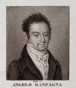 Portræt af Angelo Ranfagna (gravering) af Unknown artist