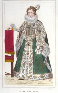 Portræt af Anne af Østrig (1601-1666). Gravering af 1830 af Unknown artist