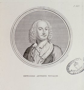 Portræt af Antonio Vivaldi (gravering af Unknown artist
