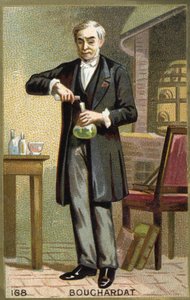 Portræt af Bouchardat. 1800-tallets kromolitografi. af Unknown artist