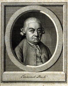 Portræt af Carl Philipp Emanuel Bach kaldet Bach fra Berlin og Hamburg Femte barn af John Sebastian Bach (Johann Sebastian Bach af Unknown artist