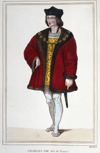 Portræt af Charles VIII (1470 - 1498), konge af Frankrig, gravering fra 1830 af Unknown artist