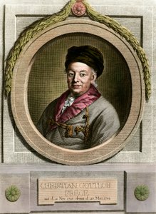 Portræt af Christian Frege (1715-1781) tysk matematiker og filosof Gravering af det 18. århundrede Privat samling af Unknown artist