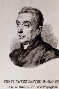 Portræt af Fortunato Santini (gravering) af Unknown artist