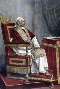 Portræt af Gioacchino PECCI, Leo XIII (1810 - 1903), 254. pave (1878 - 1903) af Unknown artist