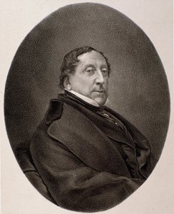 Portræt af Gioacchino Rossini (gravering af Unknown artist