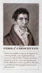 Portræt af Girolamo Crescentini (gravering) af Unknown artist
