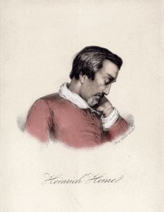 Portræt af Heinrich Heine (1797-1856), tysk forfatter. af Unknown artist