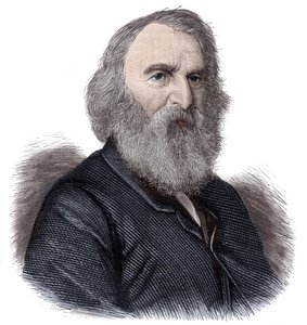 Portrait of Henry Longfellow, American poet and educator af Unknown artist