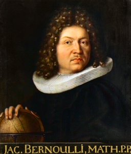 Portræt af Jacques Bernoulli (1667-1748) - schweizisk matematiker af Unknown artist