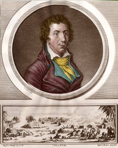 Portræt af Jacques Pierre Brissot de Warville (1754 - 1793), fransk journalist og politiker. Han grundlagde Society of Friends of Black, en tilhænger af afskaffelsen af slaveri. Stik af det 18. århundrede. Privat samling. af Unknown artist