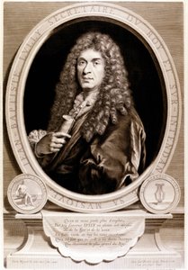 Portræt af Jean Baptiste Lully (Giovanni Battista Lulli) (1632-1687). af Unknown artist
