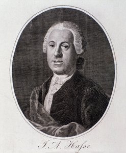 Portræt af Johann Adolf Hasse (stik) af Unknown artist