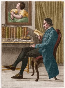 Portræt af Johann Kaspar Lavater eller Gaspard Lavater (1741-1801), schweizisk teolog og tysktalende forfatter kendt for sit arbejde med fysiognomoni. af Unknown artist