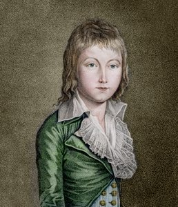 Portræt af LOUIS XVII (1785-1795) dauphinen fra Frankrig Litografi af Unknown artist