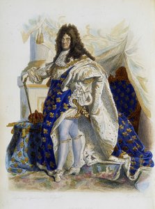 Portræt af Ludvig XIV (1638-1715) - i "" Den franske Plutarch", af Mennechet af Unknown artist