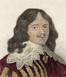 Portræt af Lucius Cary (ca. 1610-1643), 2. Viscount Falkland, politiker, militær og engelsk forfatter. Indgravering af det 19. århundrede. af Unknown artist