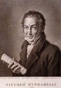 Portræt af Nicola Antonio Zingarelli (gravering af Unknown artist