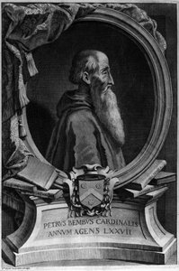 Portræt af Pietro Bembo (1470 - 1547), italiensk kardinal og humanist. af Unknown artist