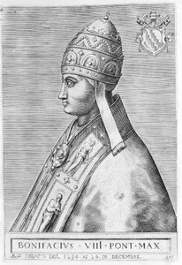 Portræt af pave Boniface VIII (Benedetto Caetani dit Boniface VIII af Unknown artist
