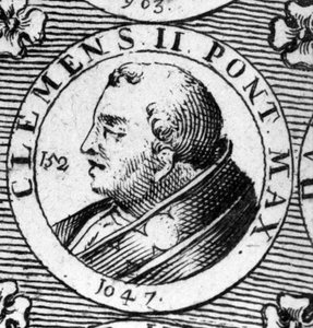 Portræt af pave Clemens II (død 1047). af Unknown artist