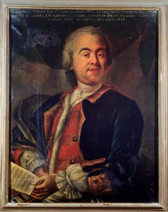 Portræt af Riccardo Broschi, italiensk komponist (maleri af Unknown artist
