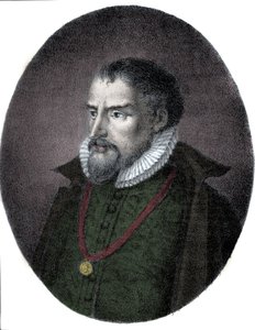 Portræt af Roland de Lassus (Orlandus eller Orlando de Lassus, ca. 1531-1594), fransk-flamsk komponist. af Unknown artist