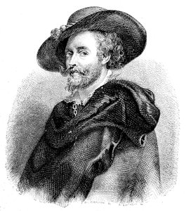 Portræt af Sir Peter Paul Rubens (1577-1640) (kobberstik) af Unknown artist
