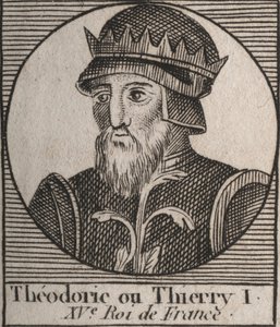 Portrait of Thierry IIIdani af Unknown artist