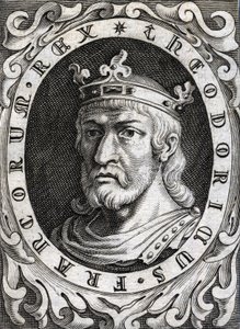 Portræt af Thierry II (? - 613), konge af Bourgogne og Austrasia. af Unknown artist
