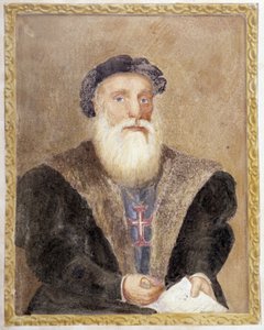 Portræt af Vasco de Gama - i "" Prins Henri af Portugals liv med tilnavnet Søfareren"" af Richard Henri Major af Unknown artist