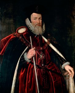 Portræt af William Cecil Baron Burghley af Unknown artist
