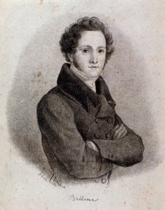 Portræt af den italienske komponist Vincenzo Bellini (stik. 1800-tallet) af Unknown artist