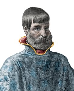 Portræt af den spanske conquistador Juan Ponce de Leon (1460-1521), Explorer af Florida - Portræt af Juan Ponce de Leon - spansk opdagelsesrejsende af Unknown artist