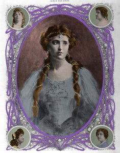 Portræt af sangerinden Nellie (Nelly) Melba (1861-1931) Sent i det 19. århundrede af Unknown artist
