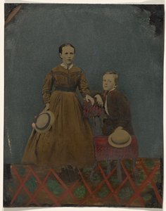 [Portræt af ung dreng og pige] af Unknown artist