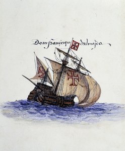 Portugisisk karavel af Unknown artist